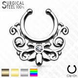 Faux-piercing septum fleur et vrilles (53)