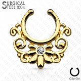 Faux-piercing septum fleur et vrilles (53)