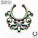 Faux-piercing septum fleur et vrilles (53)