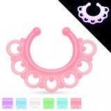 Faux-piercing septum petits cercles et billes UV (43)