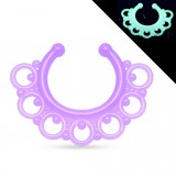 Faux-piercing septum petits cercles et billes UV (43)