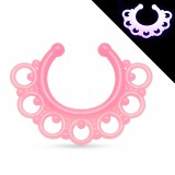 Faux-piercing septum petits cercles et billes UV (43)