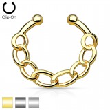 Faux-piercing septum chaine (42)