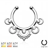 Faux-piercing septum zircones et cercles (33)