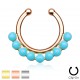 Faux-piercing septum neuf boules en turquoise (30)
