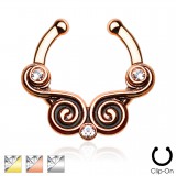 Faux-piercing septum PVD spirales (29)