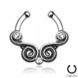 Faux-piercing septum PVD spirales (29)