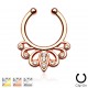 Faux-piercing septum PVD royal avec strass (28)
