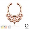 Faux-piercing septum PVD royal avec strass (28)