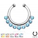 Faux-piercing septum neufs strass colorés (27)