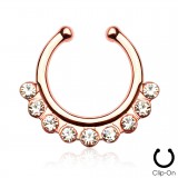 Faux-piercing septum neufs strass colorés (27)
