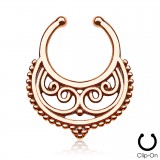 Faux-piercing septum bouclier et petites boules (20)