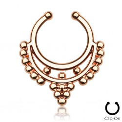 Faux-piercing septum PVD vintage petites boules (16)