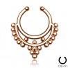 Faux-piercing septum gold-ip rose vintage petites boules (16)