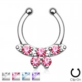 Faux-piercing septum zircones style papillon (14)