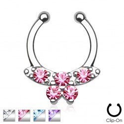 Faux-piercing septum zircones style papillon (14)