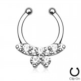 Faux-piercing septum zircones style papillon (14)