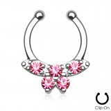 Faux-piercing septum zircones style papillon (14)
