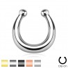 Faux-piercing septum anneau simple PVD (10)