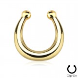 Faux-piercing septum anneau simple PVD (10)