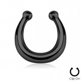 Faux-piercing septum anneau simple PVD (10)