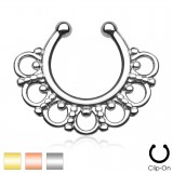 Faux-piercing septum PVD cercles et ronds (01)