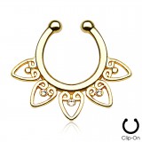 Faux-piercing septum PVD pointes et strass (02)