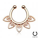 Faux-piercing septum PVD pointes et strass (02)