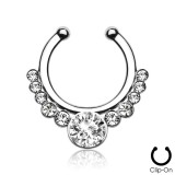 Faux-piercing septum onze strass (26)