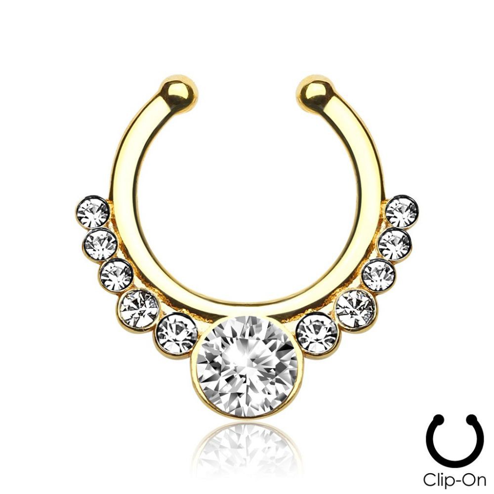 Faux-piercing septum onze strass (26)