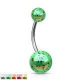 Piercing nombril UV 91 - Luisant tacheté