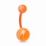 Piercing nombril UV 78 - Flexible melon