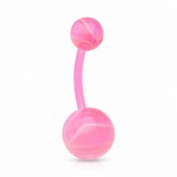 Piercing nombril UV 78 - Flexible melon