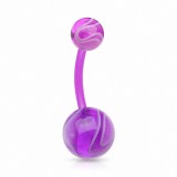 Piercing nombril UV 78 - Flexible melon