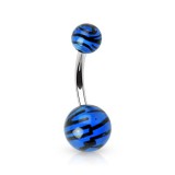 Piercing nombril UV 62 - Zèbre