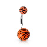 Piercing nombril UV 62 - Zèbre