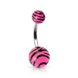 Piercing nombril UV 62 - Zèbre
