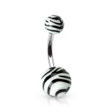 Piercing nombril UV 62 - Zèbre