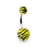 Piercing nombril UV 62 - Zèbre
