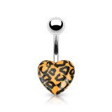 Piercing nombril UV 58 - Coeur panthère