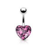 Piercing nombril UV 58 - Coeur panthère