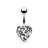 Piercing nombril UV 58 - Coeur panthère