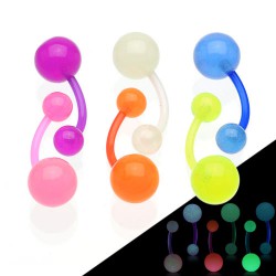 Piercing nombril UV 12 - Flexible fluorescent