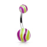 Piercing nombril UV 10 - Strié