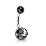 Banane 46 - Black multi-strass