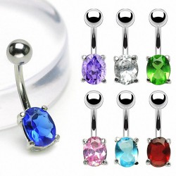 Piercing nombril cristal 06 - Ovale