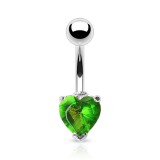 Piercing nombril cristal 24 - Coeur