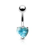 Piercing nombril cristal 24 - Coeur