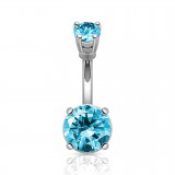 Piercing nombril cristal 02 - Double rond