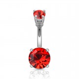Piercing nombril cristal 02 - Double rond